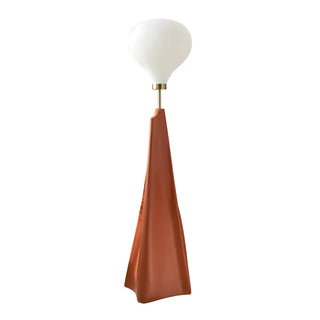 Modern Large Glass Globe Brown Resin LED Floor Lamp Zawala Image - 11