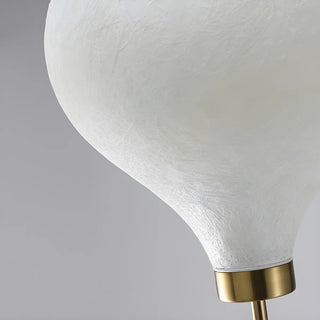 Modern Large Glass Globe Brown Resin LED Floor Lamp Zawala Image - 6