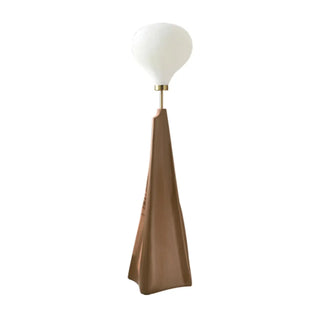 Modern Large Glass Globe Brown Resin LED Floor Lamp Zawala Image - 9