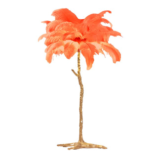 Creative White Feather Gold Branch Stand Floor Lamp Zawala Image - 13