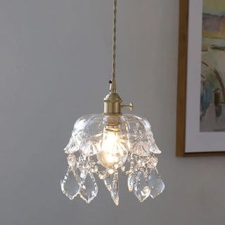 Trendy Clear Glass Shade Gold Pendant Wall Light Zawala Image - 4
