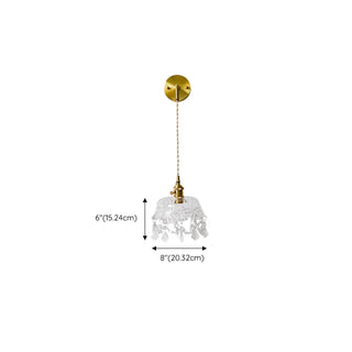 Trendy Clear Glass Shade Gold Pendant Wall Light Zawala #size