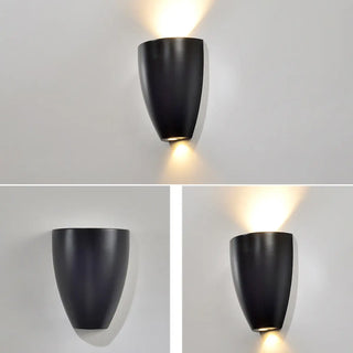 ZOWALA - Modern Cup-Shaped Black Up Down Vanity Wall Light Image - 14