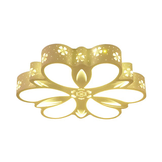 Modish White Flower Small LED Flush Mount Ceiling Light Zawala Image - 5