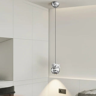 Unique Cute Bear Chrome Globe Children Room Pendant Light Zawala Image - 2
