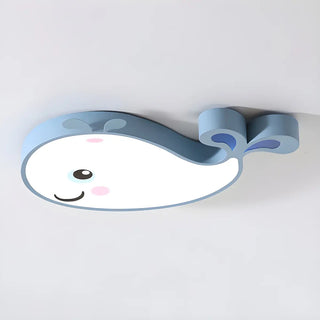 Corridor Adorable Whale LED Flush Mount Ceiling Light Zawala Image - 12