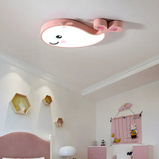 Corridor Adorable Whale LED Flush Mount Ceiling Light Zawala Image - 2