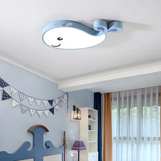 Corridor Adorable Whale LED Flush Mount Ceiling Light Zawala Image - 4