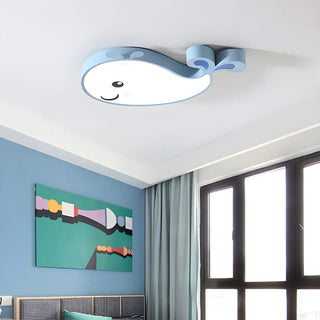 Corridor Adorable Whale LED Flush Mount Ceiling Light Zawala Image - 5