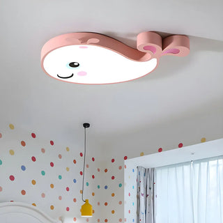 Corridor Adorable Whale LED Flush Mount Ceiling Light Zawala Image - 6