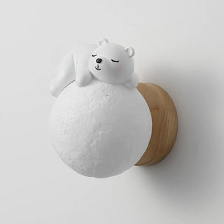 ZOWALA - Kids Wood Globe Indoor Wall Light Image - 13