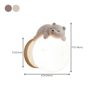 ZOWALA - Kids Wood Globe Indoor Wall Light #size