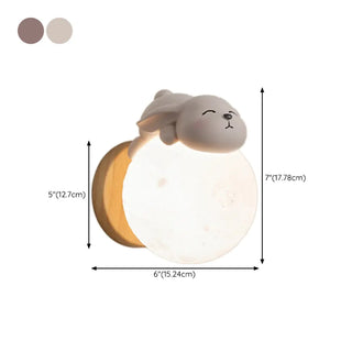 ZOWALA - Kids Wood Globe Indoor Wall Light Image - 17