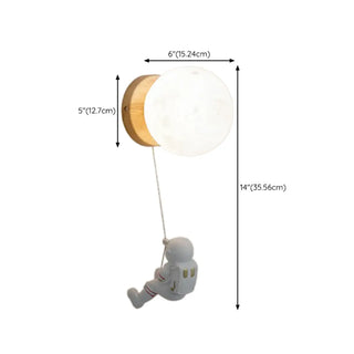 ZOWALA - Kids Wood Globe Indoor Wall Light Image - 18