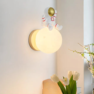 ZOWALA - Kids Wood Globe Indoor Wall Light Image - 2