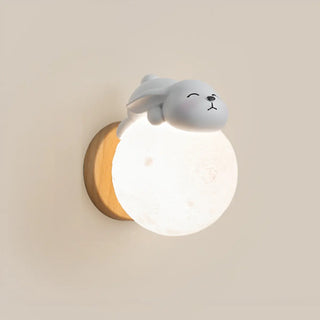 ZOWALA - Kids Wood Globe Indoor Wall Light Image - 8