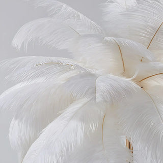 Adjustable Height Decorative White Feather Floor Lamp Zawala Image - 10