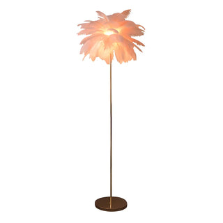 Adjustable Height Decorative White Feather Floor Lamp Zawala Image - 13