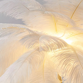 Adjustable Height Decorative White Feather Floor Lamp Zawala Image - 9