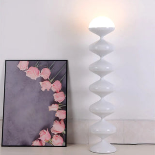 Decorative Green Dome Column Metal LED Floor Lamp Zawala Image - 4
