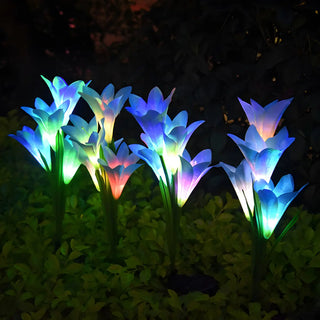 Decorative Plastic Lily Bouquet LED Landscape Lighting Zawala Image - 5