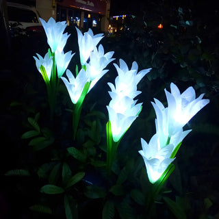 Decorative Plastic Lily Bouquet LED Landscape Lighting Zawala Image - 7