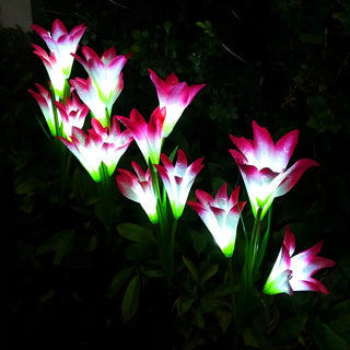 Decorative Plastic Lily Bouquet LED Landscape Lighting Zawala Image - 8