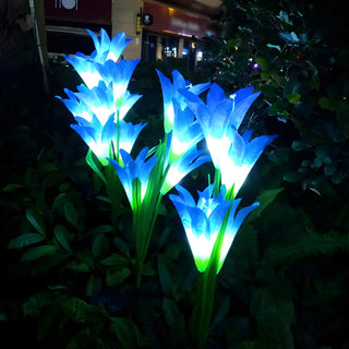 Decorative Plastic Lily Bouquet LED Landscape Lighting Zawala Image - 9