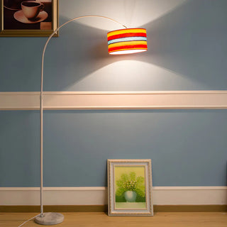 Adjustable Decorative Rainbow Cylinder Metal Floor Lamp Zawala Image - 1