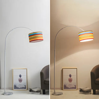 Adjustable Decorative Rainbow Cylinder Metal Floor Lamp Zawala Image - 17