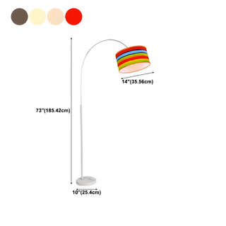 Adjustable Decorative Rainbow Cylinder Metal Floor Lamp Zawala #size