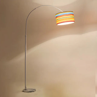 Adjustable Decorative Rainbow Cylinder Metal Floor Lamp Zawala Image - 8