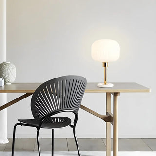Minimalist White Fabric Lantern Decorative Table Lamp Zawala Image - 7