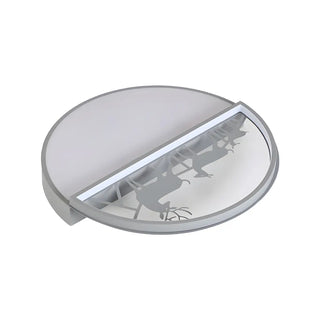 Black Circle Deer Silhouette Small LED Flush Mount Lamp Zawala Image - 11