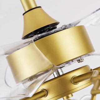 Luxury Modern Gold Firefly Chandelier Fan with Light Zawala Image - 11