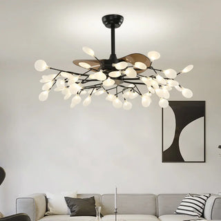 Luxury Modern Gold Firefly Chandelier Fan with Light Zawala Image - 4