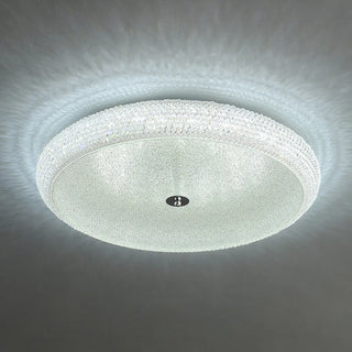 ZOWALA - Modern Crystal Drum Metal Hallway Flush Mount Silver 2-Light Image - 15