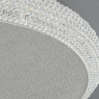 ZOWALA - Modern Crystal Drum Metal Hallway Flush Mount Silver 2-Light Image - 17