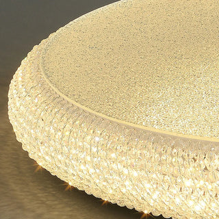 ZOWALA - Modern Crystal Drum Metal Hallway Flush Mount Silver 2-Light Image - 18