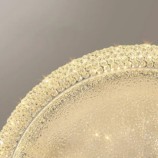 ZOWALA - Modern Crystal Drum Metal Hallway Flush Mount Silver 2-Light Image - 19