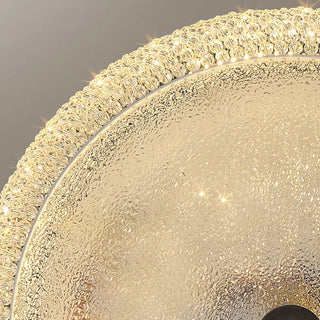 ZOWALA - Modern Crystal Drum Metal Hallway Flush Mount Silver 2-Light Image - 21