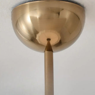ZOWALA - Umbrella Fabric Bedroom Downrod Beige Dome Chandelier Image - 8