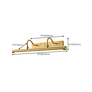 ZOWALA - Elegant Gold Straight Linear Vanity Mirror Light #size