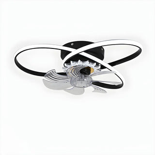 Unique Dual Ring Recessed Ceiling Fan with LED Light Zawala Image - 10