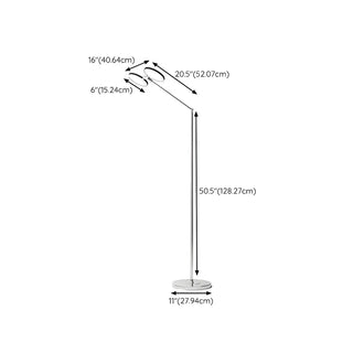 ZOWALA - Dual Round LED Silver Adjustable Floor Lamp #size