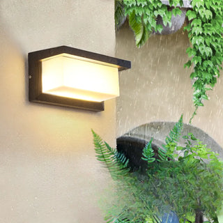 Durable Waterproof Black Square Outdoor Wall Sconce Zawala Image - 1