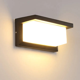 Durable Waterproof Black Square Outdoor Wall Sconce Zawala Image - 13