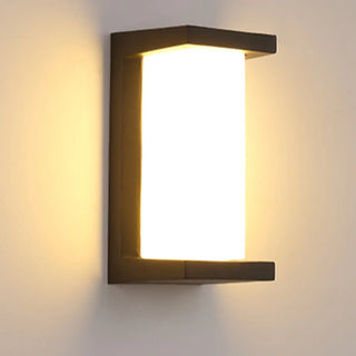 Durable Waterproof Black Square Outdoor Wall Sconce Zawala Image - 15