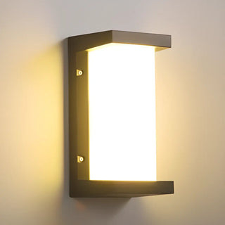 Durable Waterproof Black Square Outdoor Wall Sconce Zawala Image - 16