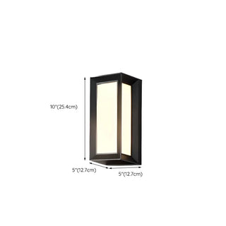 Durable Waterproof Black Square Outdoor Wall Sconce Zawala Image - 24